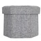 Decorative Grey Foldable Hexagon Ottoman for Living Room, Bedroom, Dining, Playroom or Office